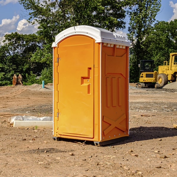 what is the expected delivery and pickup timeframe for the portable restrooms in Eagleton Village